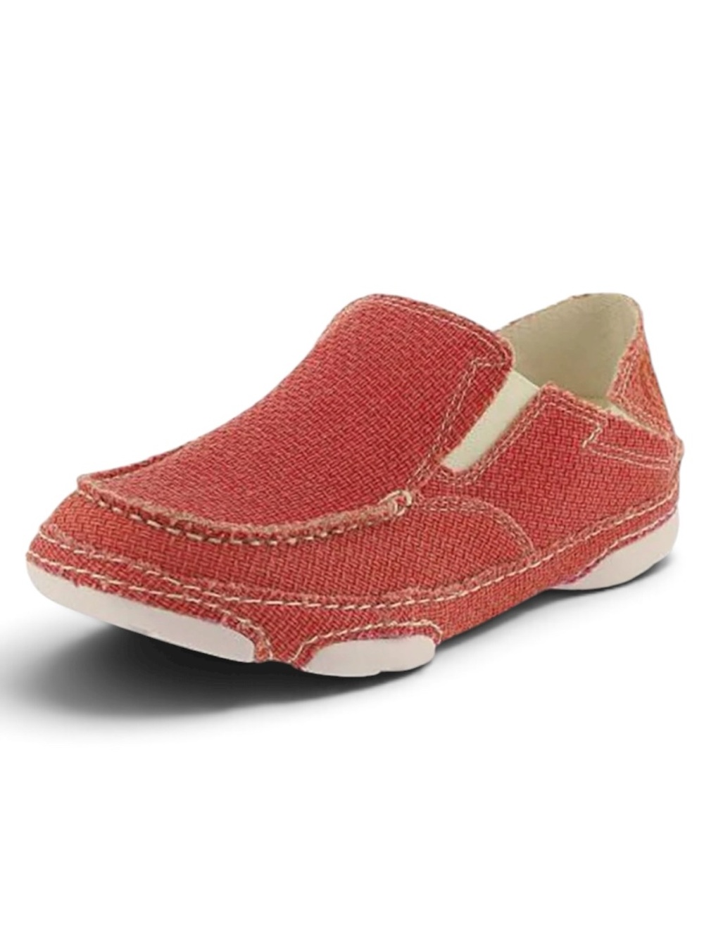Tony Lama Lipstick Pink Canvas Slip On Shoes